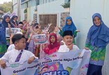 Semarak Tarhib Ramadhan 1447 H, MI Muhammadiyah Jati Kulon Gelar Pawai Drumband Keliling Desa