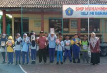 Jalan Sehat Ceria Pererat Ukhuwah, SMP Muhammadiyah 2 Kudus dan SD Unggulan Muhammadiyah Pasuruhan Semarakkan Kebersamaan