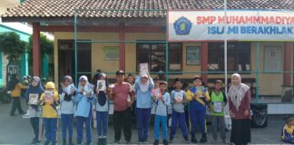 Jalan Sehat Ceria Pererat Ukhuwah, SMP Muhammadiyah 2 Kudus dan SD Unggulan Muhammadiyah Pasuruhan Semarakkan Kebersamaan