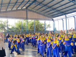 SABAR di MI Muhammadiyah 1 Kudus, Senam Bersama untuk Generasi Sehat dan Ceria