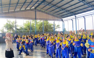 SABAR di MI Muhammadiyah 1 Kudus, Senam Bersama untuk Generasi Sehat dan Ceria